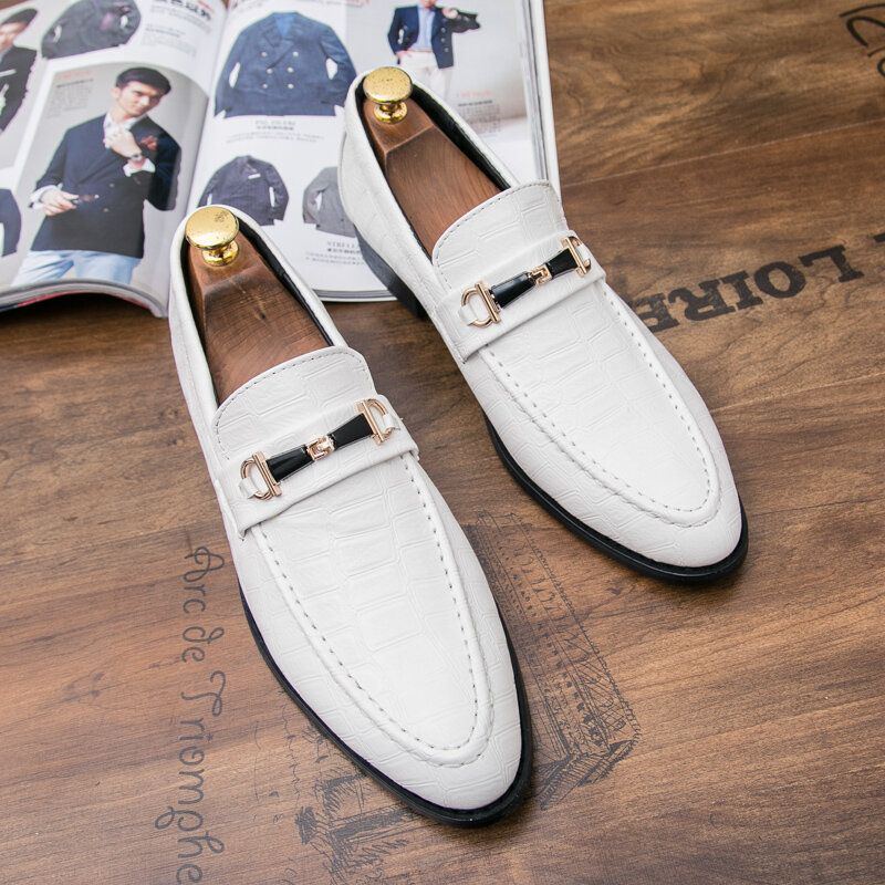 Herren Mikrofaser Leder Atmungsaktive Weiche Sohle Slip On Klassische Solide Lässige Business Schuhe