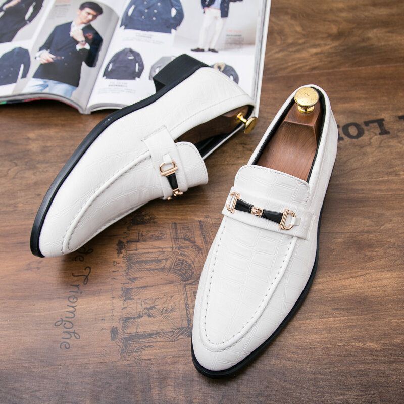 Herren Mikrofaser Leder Atmungsaktive Weiche Sohle Slip On Klassische Solide Lässige Business Schuhe