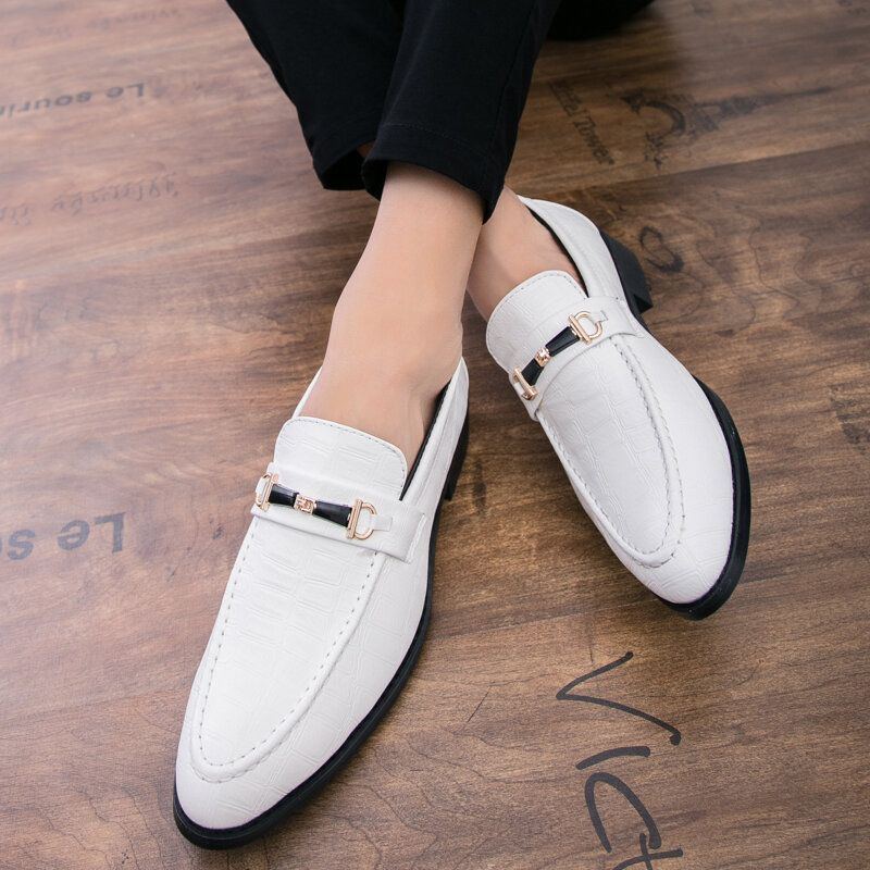 Herren Mikrofaser Leder Atmungsaktive Weiche Sohle Slip On Klassische Solide Lässige Business Schuhe