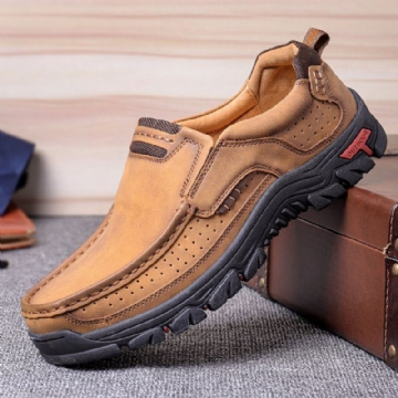 Herren Mikrofaser Leder Vintage Casual Business Office Soft Walking Loafers