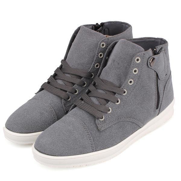 Mens British Style Canvas High Top Schuhe