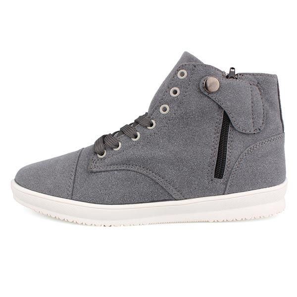 Mens British Style Canvas High Top Schuhe