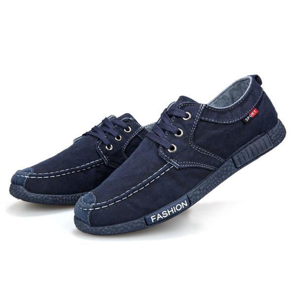 Mens Denim Cloth Flats Atmungsaktive Loafer