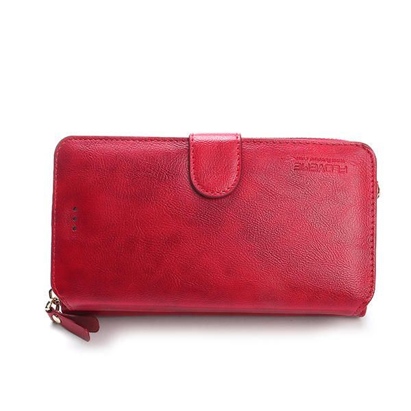 Damen 5.5 Zoll Handy Geldbörse Pu Leder Clutch Bag Umhängetasche