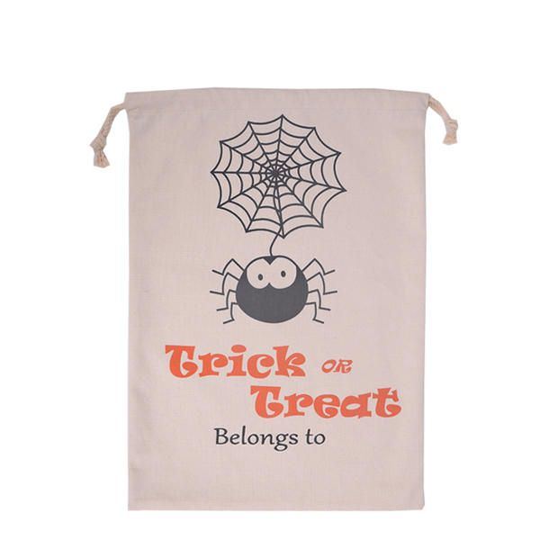 Damen Halloween Tasche Canvas Party Halloween Säcke Kordelzug Süßigkeits Geschenk Tasche