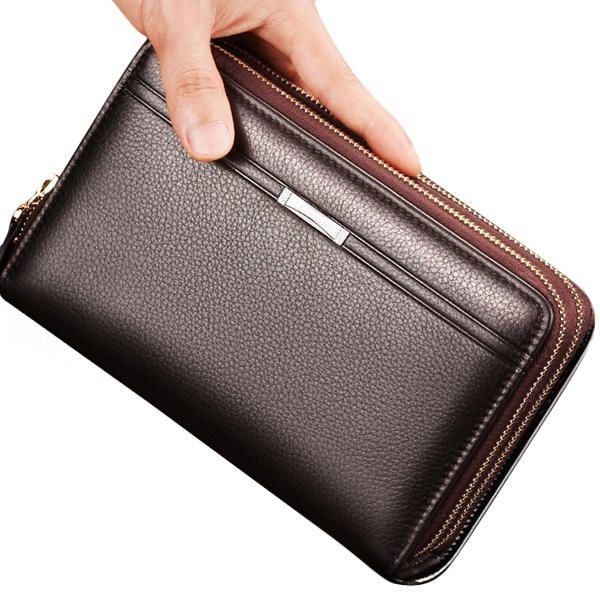 Herren Clutch Geldbörse Wasserdichte Business Geldbörse Mit Langem Reißverschluss