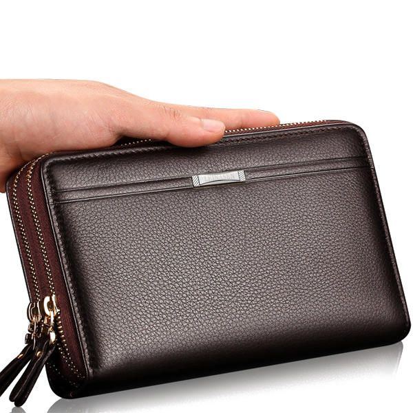 Herren Clutch Geldbörse Wasserdichte Business Geldbörse Mit Langem Reißverschluss