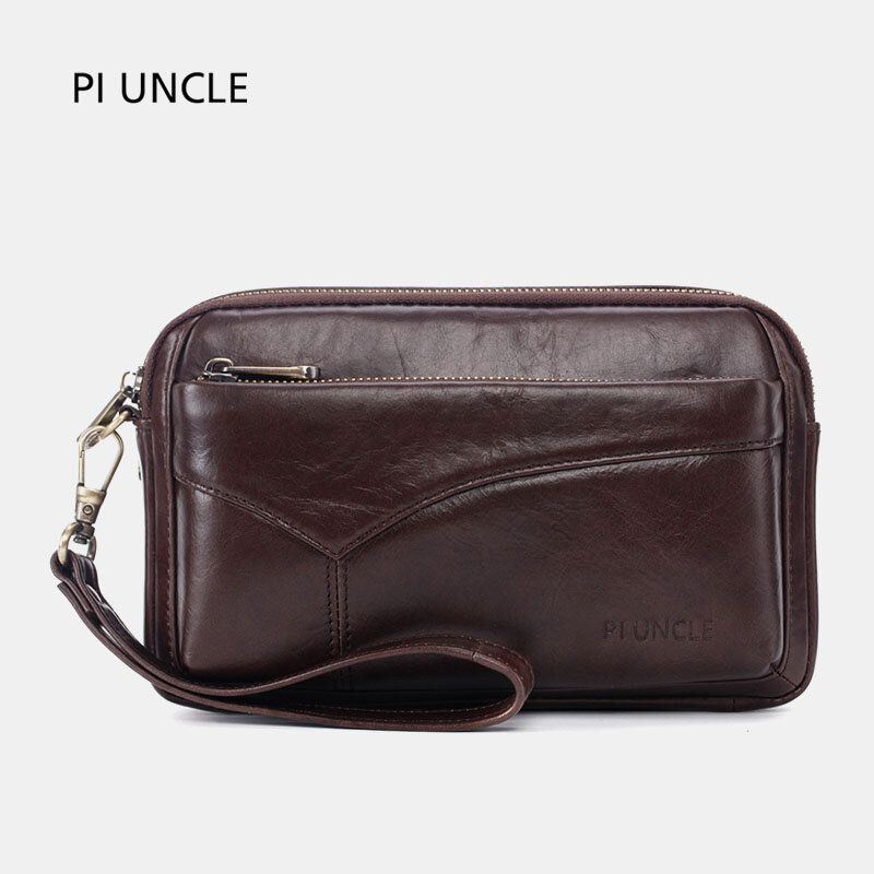 Herren Echtes Leder Clutches Kleine Handytasche Kartenhalter Business Bag