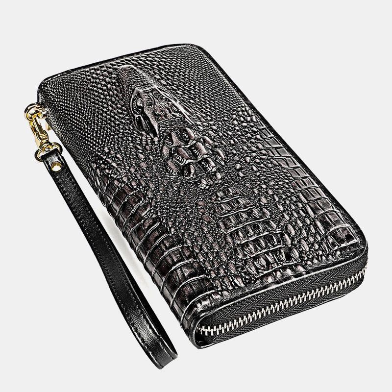 Herren Echtleder Blocking Wallet Clutches Taschen