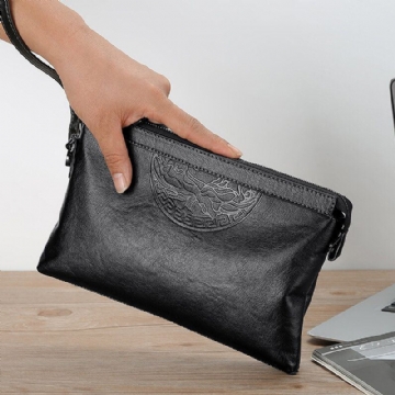 Herren Kunstleder Große Kapazität Casual Business 6.5 Zoll Handytasche Kupplung Geldbörse Tasche Mit Taillenschnur