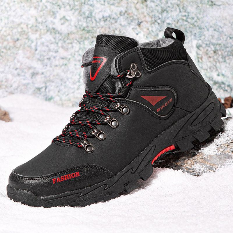 Atmungsaktive Rutschfeste Verschleißfeste Herren Herbst Winter Plus Outdoor Sport Wanderschuhe Aus Samt