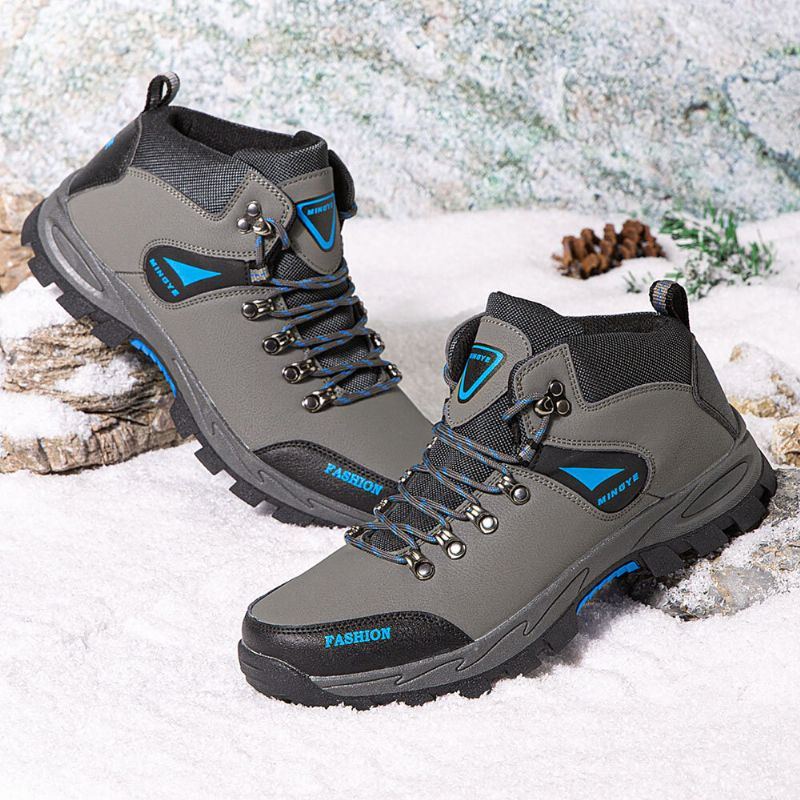 Atmungsaktive Rutschfeste Verschleißfeste Herren Herbst Winter Plus Outdoor Sport Wanderschuhe Aus Samt