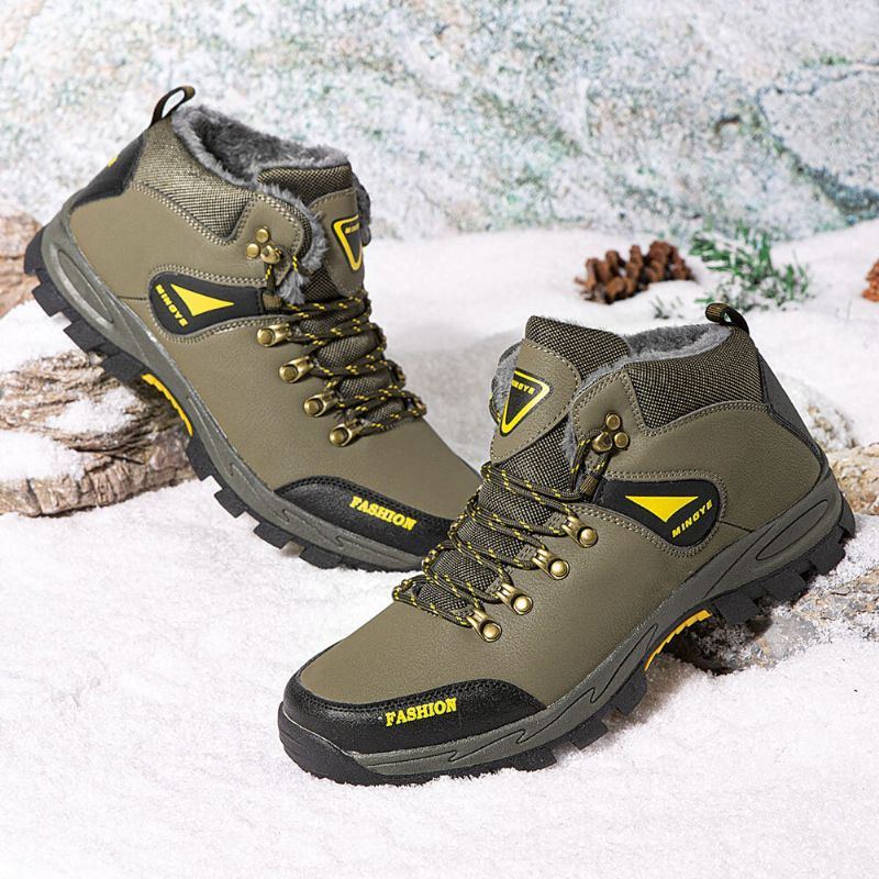 Atmungsaktive Rutschfeste Verschleißfeste Herren Herbst Winter Plus Outdoor Sport Wanderschuhe Aus Samt