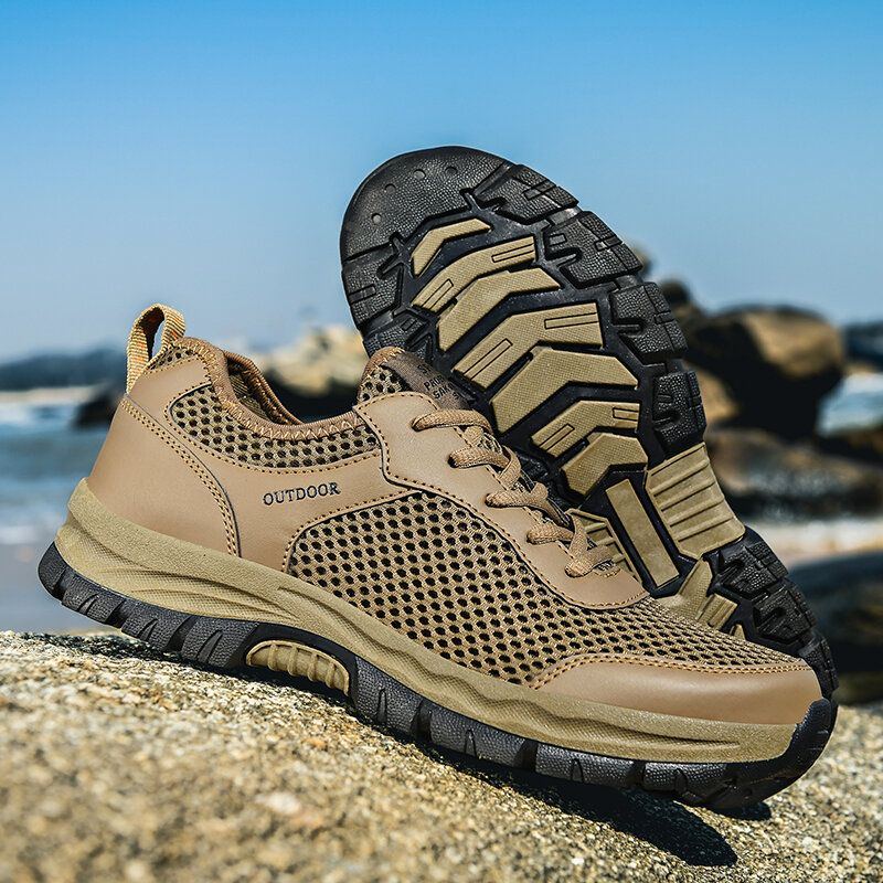 Atmungsaktive Rutschfeste Weiche Outdoor Wanderschuhe Für Herren Aus Mesh