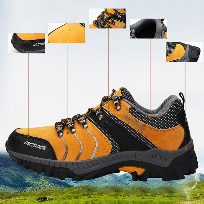 Atmungsaktive Weiche Outdoor Schnürsneaker Für Herren