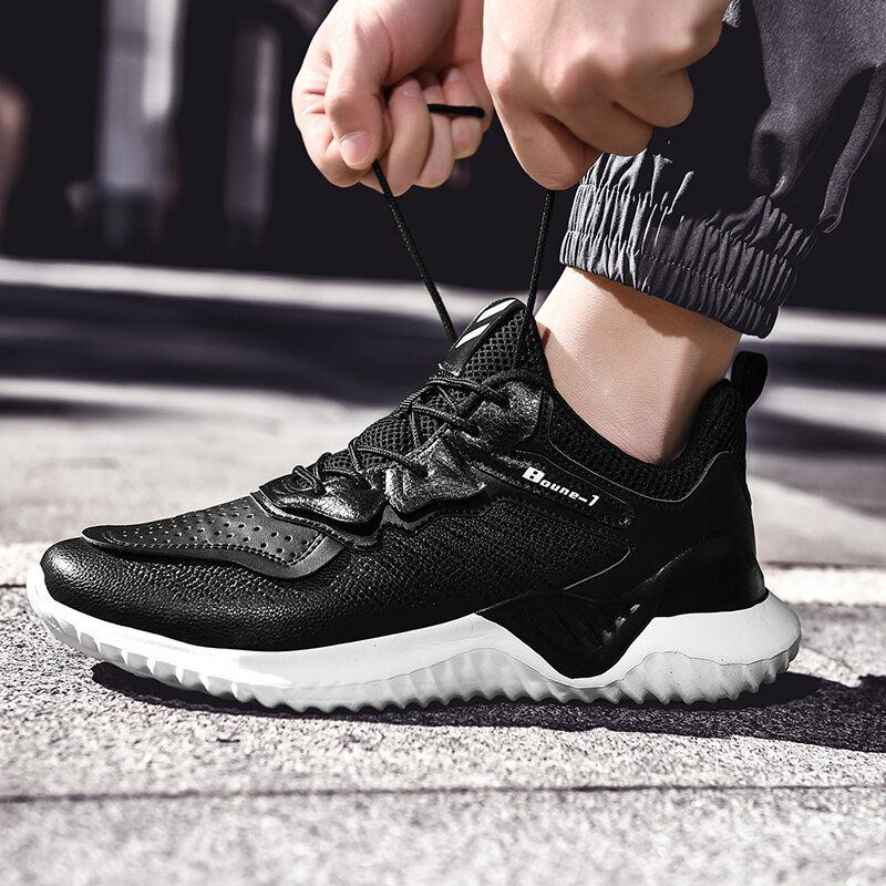 Atmungsaktives Mesh Spleißen Für Herren Leichte Sport Casual Laufschuhe