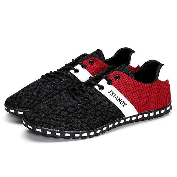 Big Size Men Mesh Atmungsaktive Casual Outdoor Canvas Flat Sneakers