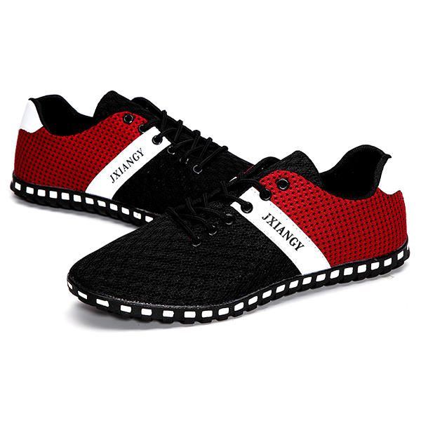 Big Size Men Mesh Atmungsaktive Casual Outdoor Canvas Flat Sneakers