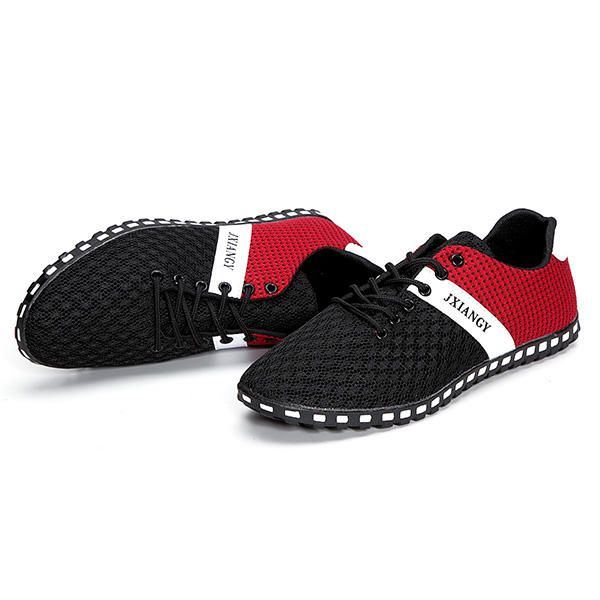 Big Size Men Mesh Atmungsaktive Casual Outdoor Canvas Flat Sneakers