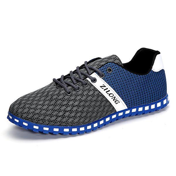 Big Size Men Mesh Atmungsaktive Casual Outdoor Canvas Flat Sneakers