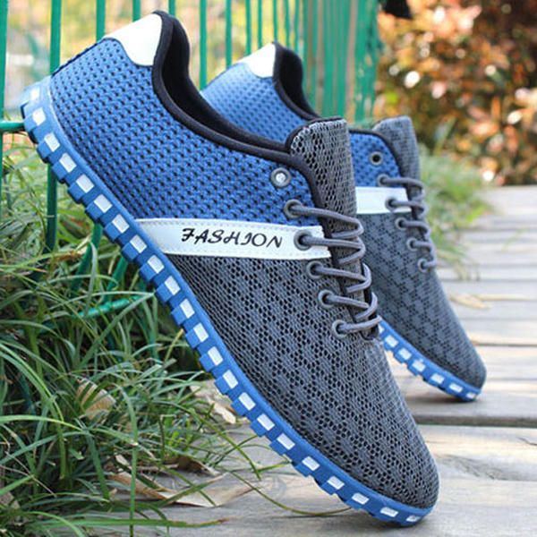 Big Size Men Mesh Atmungsaktive Casual Outdoor Canvas Flat Sneakers