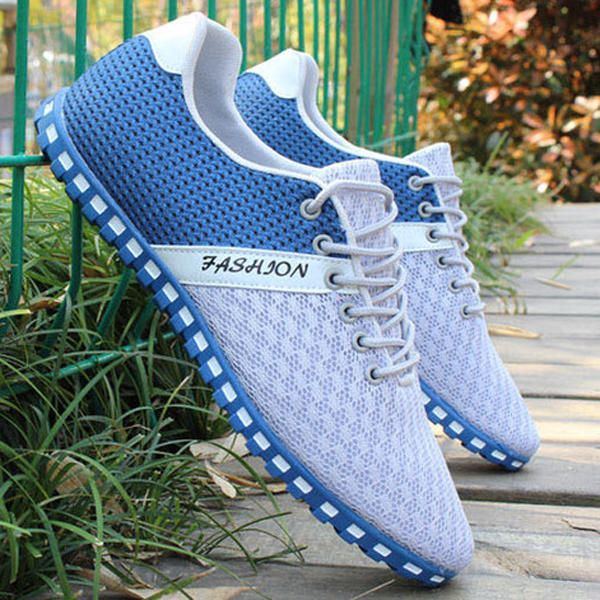 Big Size Men Mesh Atmungsaktive Casual Outdoor Canvas Flat Sneakers