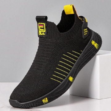 Herren Laufschuhe Mit Weicher Sohle Leicht Atmungsaktiv Fliegende Strickschuhe