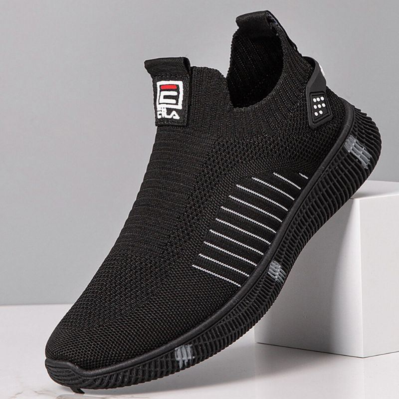 Herren Laufschuhe Mit Weicher Sohle Leicht Atmungsaktiv Fliegende Strickschuhe