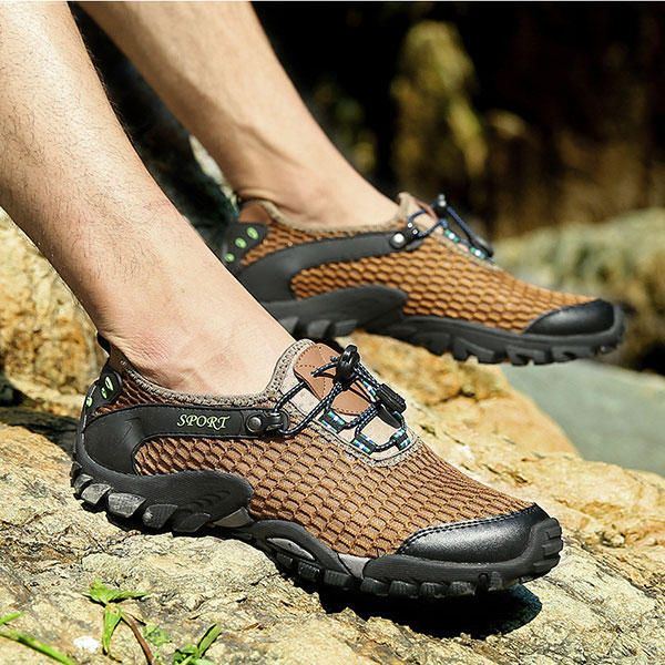 Herren Mesh Anti Collision Toe Wandern Klettern Outdoor Sportschuhe