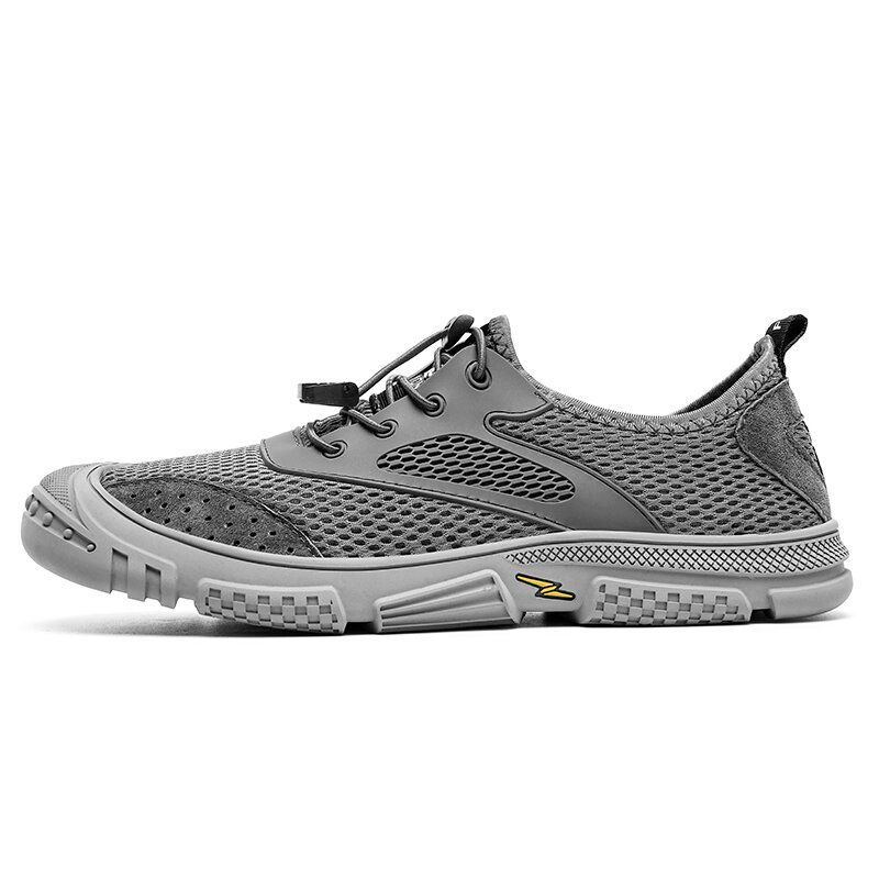 Herren Mesh Sneaker Lässige Atmungsaktive Leichte Rutschfeste Zehengeschützte Weiche Schuhe