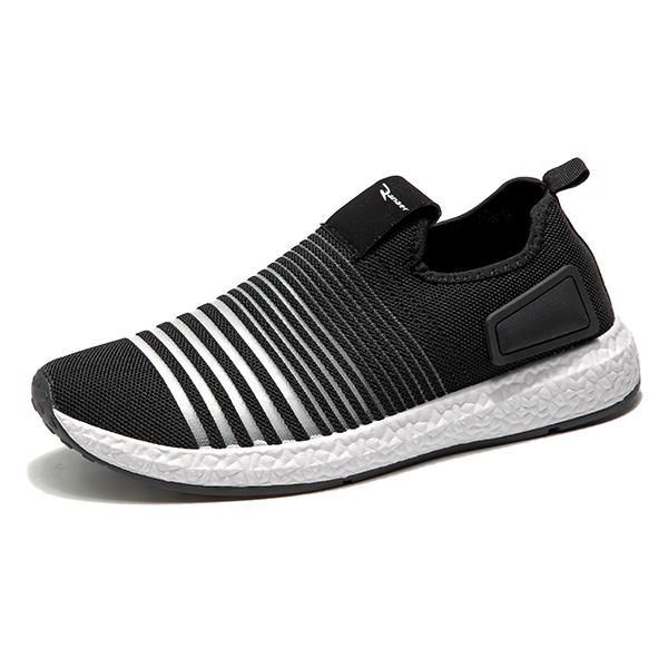 Herren Mesh Strick Slip On Lässige Sportschuhe Mit Weicher Sohle