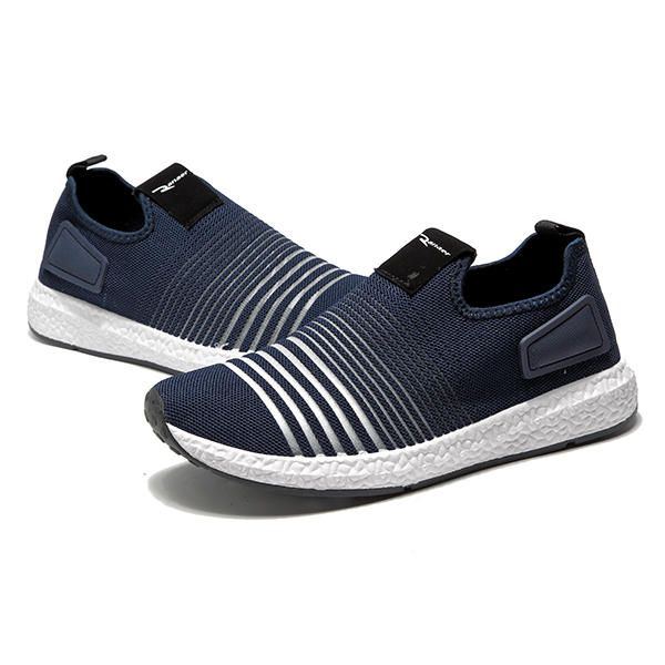 Herren Mesh Strick Slip On Lässige Sportschuhe Mit Weicher Sohle