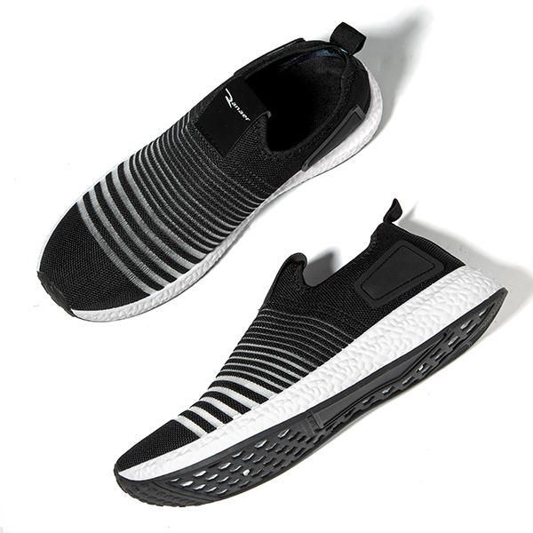 Herren Mesh Strick Slip On Lässige Sportschuhe Mit Weicher Sohle