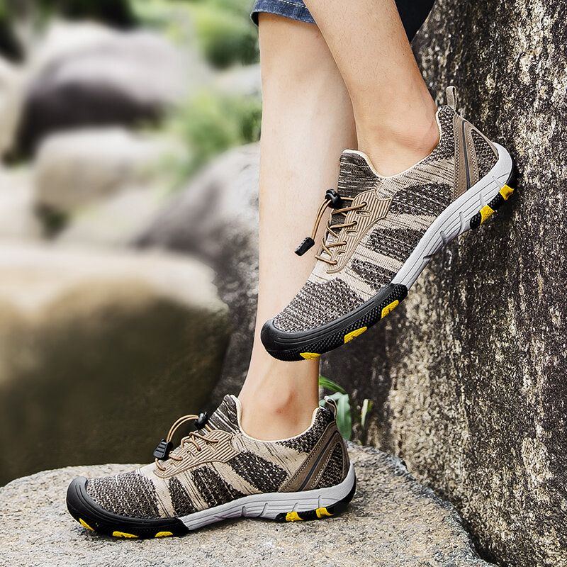 Herren Mesh Zehenschutz Atmungsaktiv Rutschfest Lässige Sportschuhe