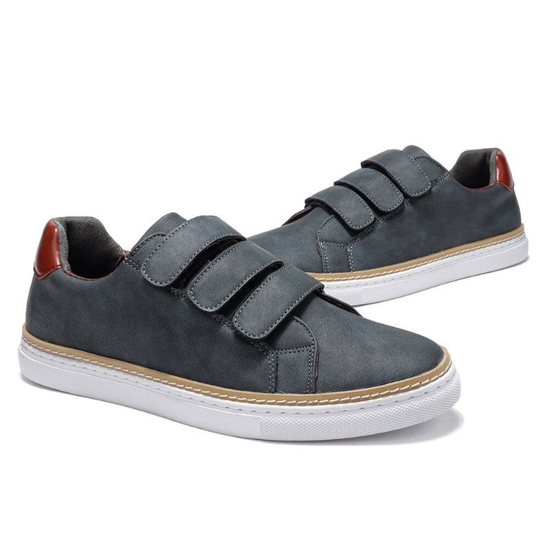 Herren Mikrofaser Leder Rutschfeste Hook Loop Soft Casual Sneakers