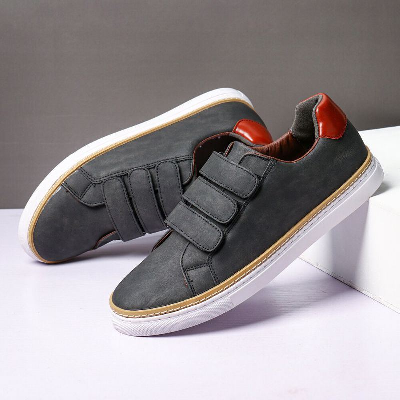 Herren Mikrofaser Leder Rutschfeste Hook Loop Soft Casual Sneakers