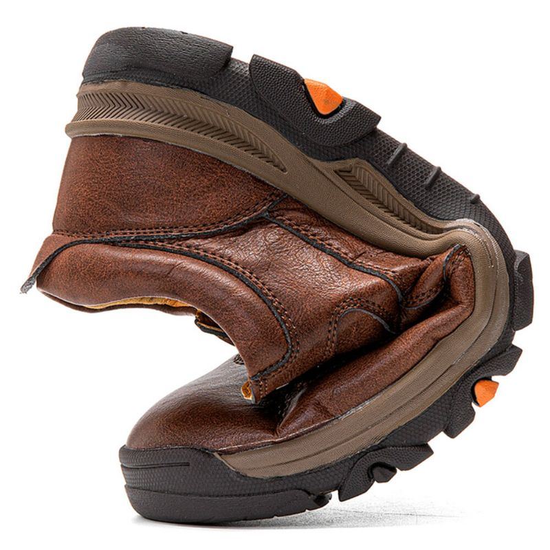 Herren Mikrofaser Leder Rutschfeste Weiche Sohle Zum Schnüren Outdoor Laufschuhe