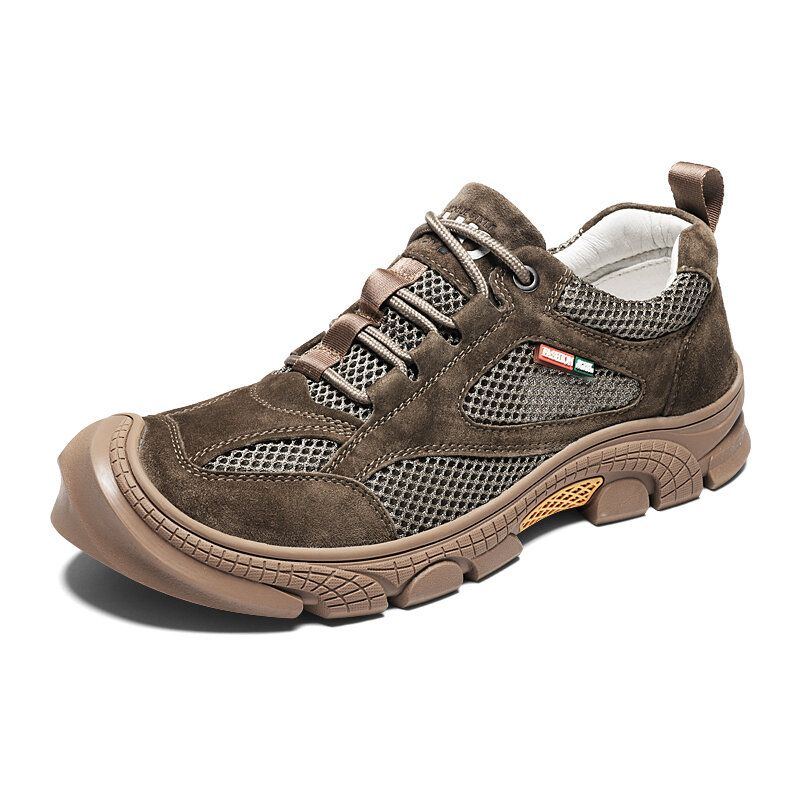 Herren Outdoor Mesh Wildleder Bequeme Atmungsaktive Lässige Wanderschuhe