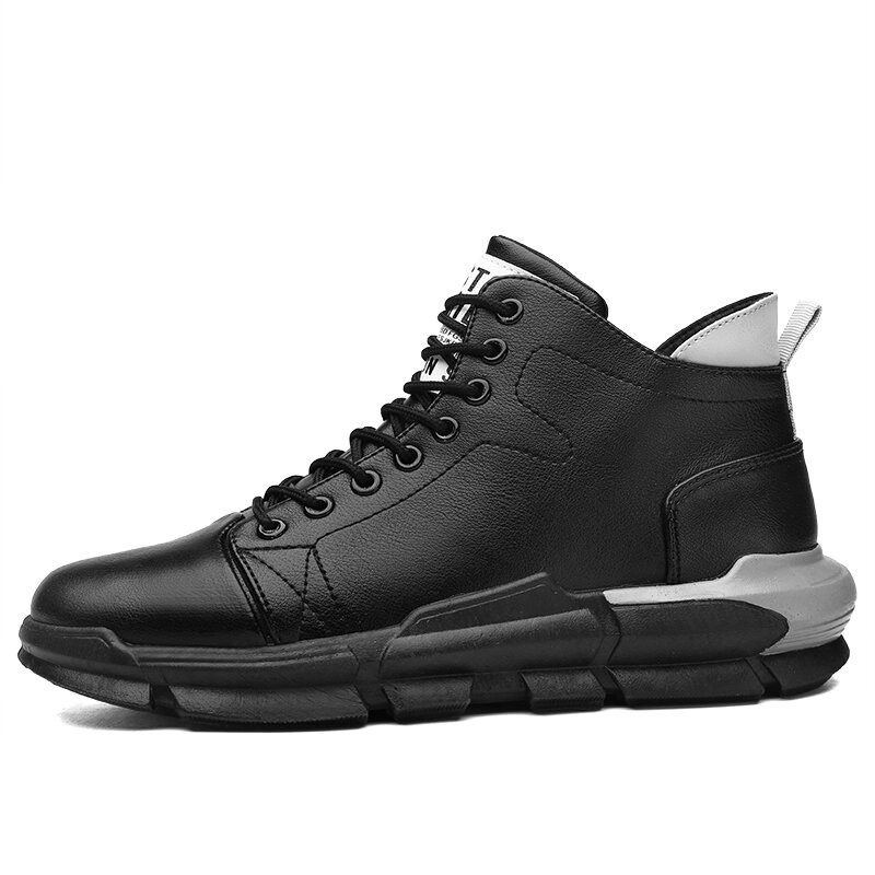 Herren Plattform High Top Bequeme Tragbare Freizeitturnschuhe