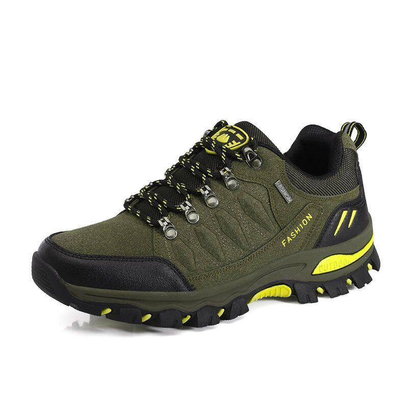 Herren Rutschfeste Weiche Sohle Zum Schnüren Bequeme Outdoor Sport Freizeit Wanderschuhe