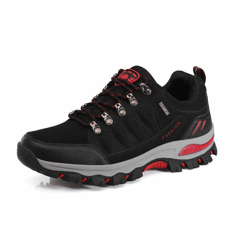 Herren Rutschfeste Weiche Sohle Zum Schnüren Bequeme Outdoor Sport Freizeit Wanderschuhe