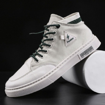 Herren Stilvolle Nähte Canvas Bequeme Atmungsaktive High Top Casual Sneakers