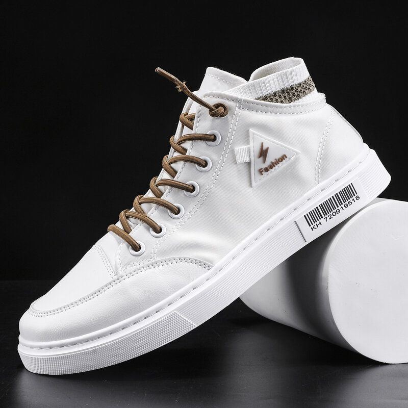 Herren Stilvolle Nähte Canvas Bequeme Atmungsaktive High Top Casual Sneakers