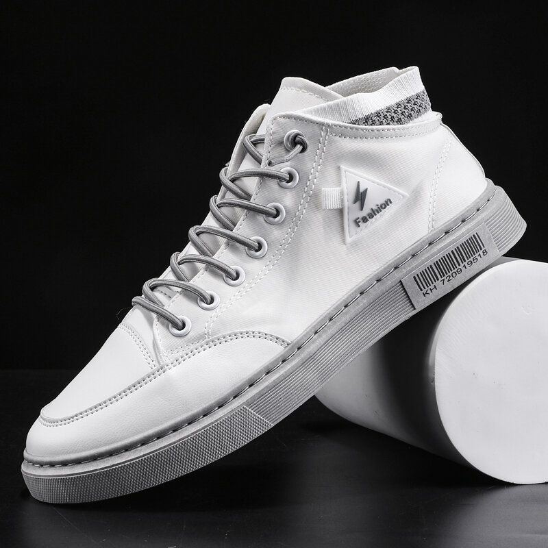 Herren Stilvolle Nähte Canvas Bequeme Atmungsaktive High Top Casual Sneakers