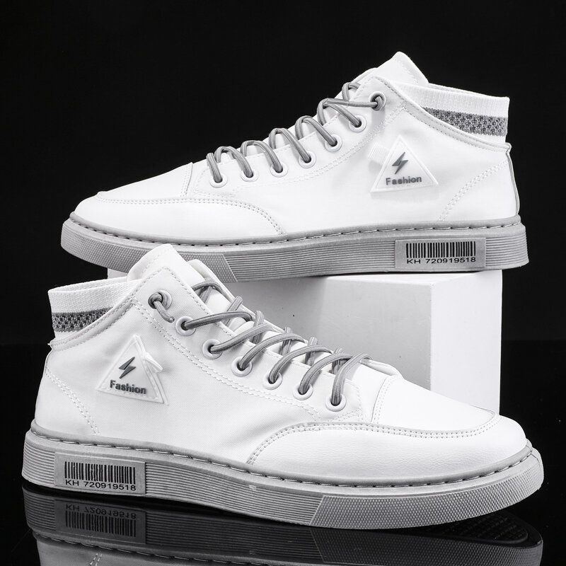 Herren Stilvolle Nähte Canvas Bequeme Atmungsaktive High Top Casual Sneakers