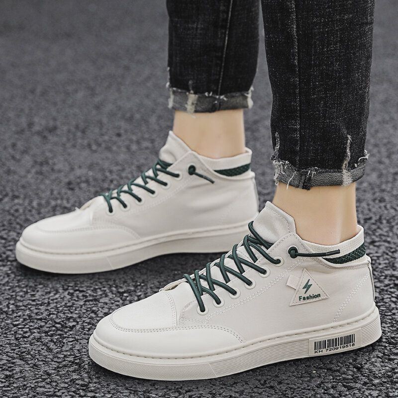 Herren Stilvolle Nähte Canvas Bequeme Atmungsaktive High Top Casual Sneakers