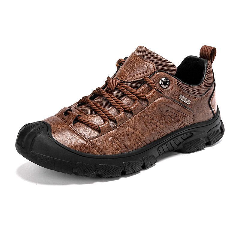 Herren Strapazierfähige Anti Kollision Rutschfeste Schnürschuhe Outdoor Schuhe