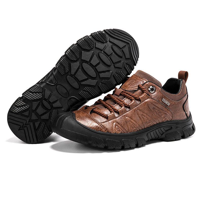 Herren Strapazierfähige Anti Kollision Rutschfeste Schnürschuhe Outdoor Schuhe