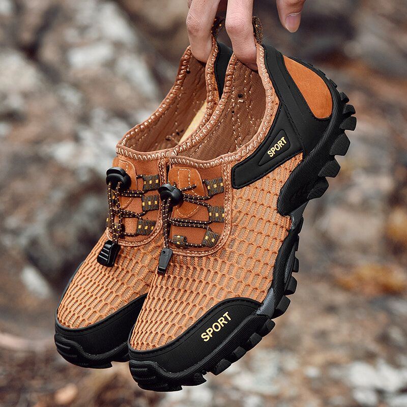 Leichte Atmungsaktive Outdoor Wanderschuhe Aus Mesh Für Herren