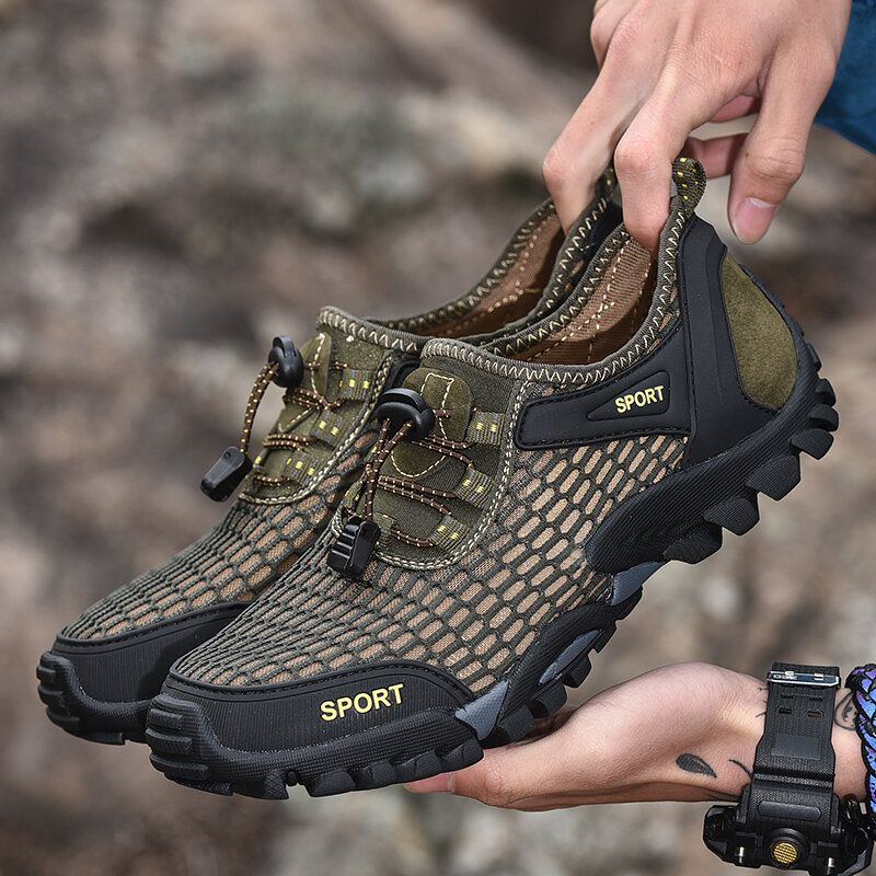 Leichte Atmungsaktive Outdoor Wanderschuhe Aus Mesh Für Herren